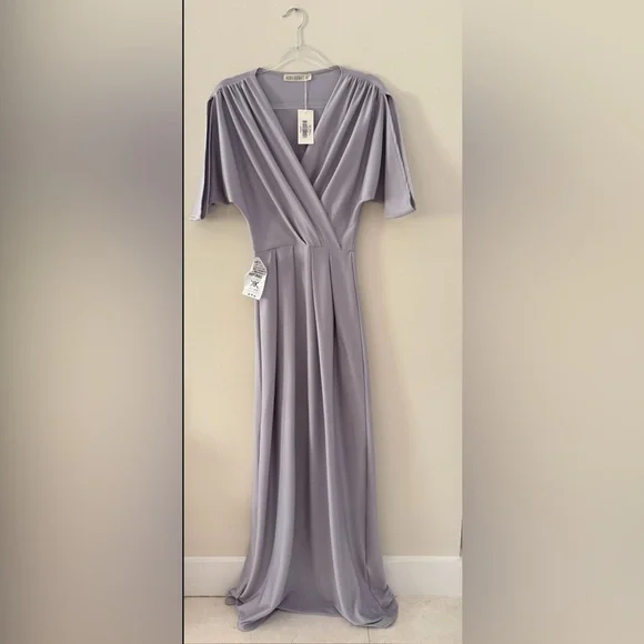 👗 NWT Women’s Long Semi-Formal Short Sleeve V-Neck Floor Length Maxi Dress.KOH - Picture 7 of 12